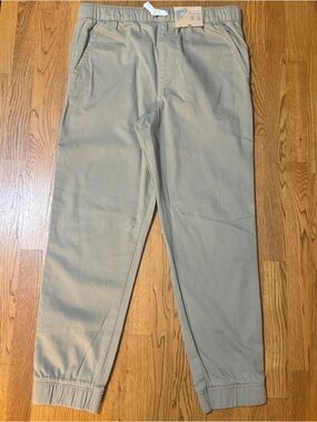 NWT Thereabouts Boys 10/12 Husky Khaki Flex Jogger Pants Stretch